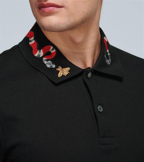 gucci shirt with snake on collar